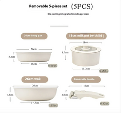 Removable Handle Non-Stick Cookware Set