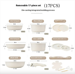Removable Handle Non-Stick Cookware Set