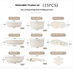 Removable Handle Non-Stick Cookware Set